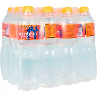 ÁGUA MINERAL MINALBA COM GÁS 510ML PACK COM 12 UNID