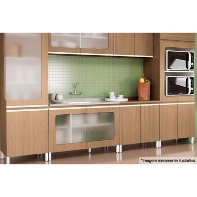 Módulo Cozinha Kappesberg Maxxi Tampo p/ Balcão E609 120cm Nogueira-Kappesberg