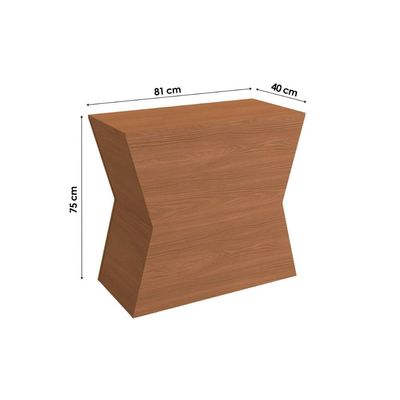 Base de Mesa p/ Cozinha Tília BA19 Madeirado s/ Tampo Canela - Kappesberg