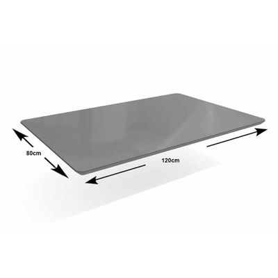 Mesa p/ Cozinha Elba Tampo Madeirado c/ Vidro 120cm Cromada/Freijo Bonze - Kappesberg