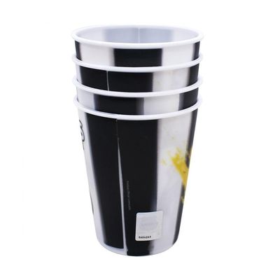 Jogo Com 4 Copos de Plástico 3D Santos - 400ml