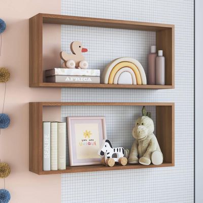 Nicho Infantil Organizador Multiuso Grande Retangular Mel MDP Brinquedos Decoração