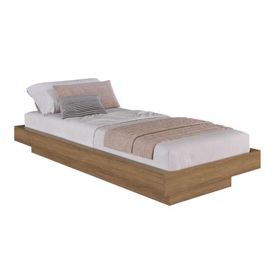 Cama Solteiro Suspensa Mel 92x192x25,5cm MDP Zurique Quarto Art In Móveis