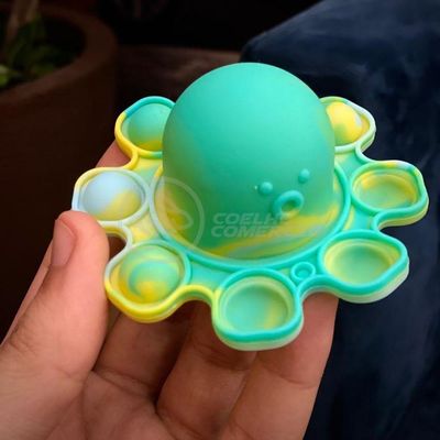 Chaveiro Polvo Reversível Pop It Anti Stress Silicone