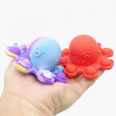 Chaveiro Polvo Reversível Pop It Anti Stress Silicone