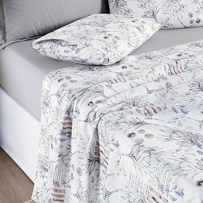 Kit Coordenado Cobre Leito e Lençol Sensuale King Protea 7 Peças  - 80% Algodão, 20% Poliéster