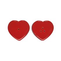 SET LE CREUSET SALEIRO E PIMENTEIRO CORAÇÃO EM CERÂMICA 130ML VERMELHO 89373130650003