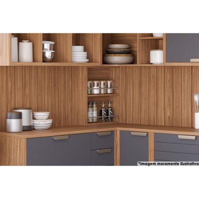 Armário Aéreo Cozinha Modulado Eloise Porta Tempero 52 cm Cinamomo - MGM
