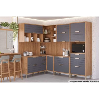 Armário Aéreo Cozinha Modulado Eloise Porta Tempero 52 cm Cinamomo - MGM