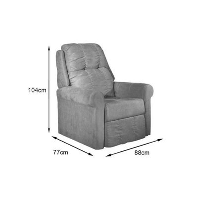 Poltrona Reclinável c/ Massagem p/ Sala MH 1216 Two Way Suede Bege - Herval