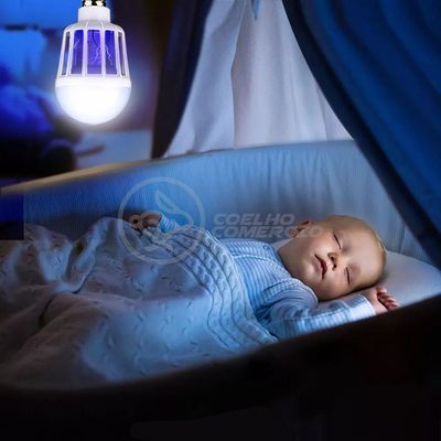 Lâmpada Luz Led Branco 15w Atrai Choque Mosquito