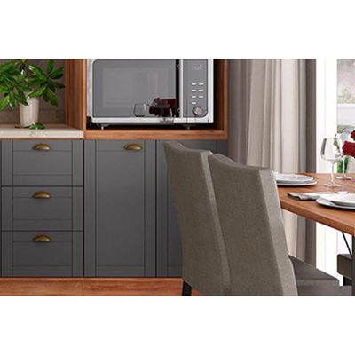 Cozinha Modulada Carraro Bella 4 Peças (2Armários+1Balcão+1Paneleiro) C4P57 Branco-Carraro