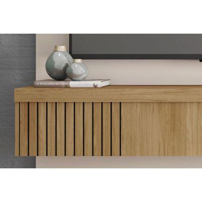 Home p/ TV até 45 Pol Jade Ripada 120x183cm Buriti/Fendi - Caemmun