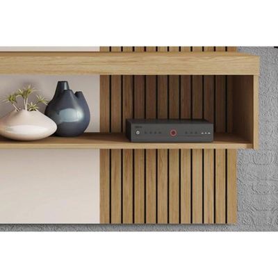 Home p/ TV até 45 Pol Jade Ripada 120x183cm Buriti/Fendi - Caemmun