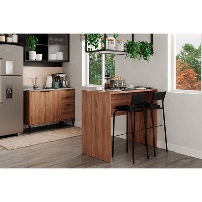 Gabinete p/ Pia Cozinha Ilha Gourmet Alpha 2513 120cm Branco - Carraro