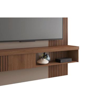 Home p/ TV até 65 Pol Jade Ripada 180x183cm Fendi/Havana - Caemmun