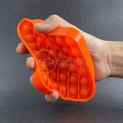 Pop It Silicone Anti Stress Ansiedade Bolha Laranja
