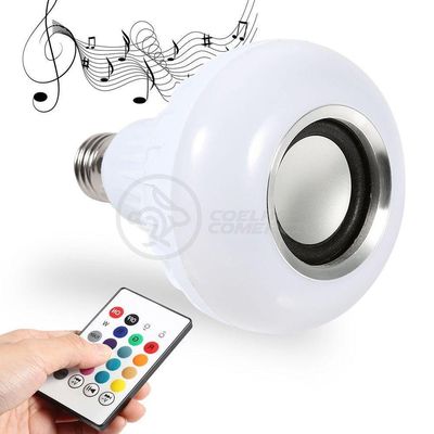 Lâmpada Led 12W E27 Rgb Colorida Com Caixa De Som Bluetooth