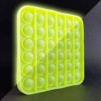 Pop It Brilha No Escuro Sensorial amarelo