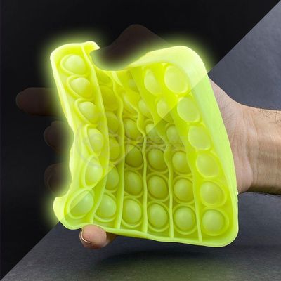 Pop It Brilha No Escuro Sensorial amarelo