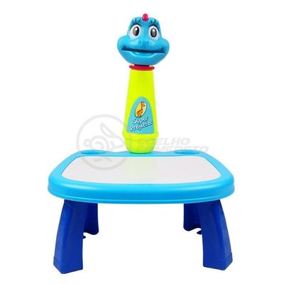Projetor Para Desenho Infantil Aprendizagem Galinha Azul