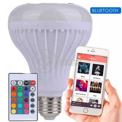 Lâmpada Led 12W E27 Rgb Colorida Com Caixa De Som Bluetooth