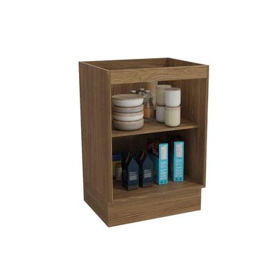 Balcão Cozinha p/ Cooktop c/ Tampo Botanic M629 c/ 1 Porta 60cm Nogueira/Fendi/Nogueira - Kappesberg