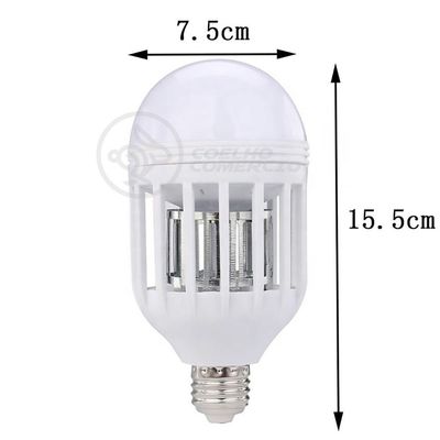 Lâmpada Luz Led Branco 15w Atrai Choque Mosquito