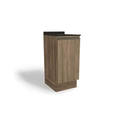 Cozinha Modulada Kappesberg Maxxi Nicho G741 c/ Tampo 40cm Nogal/Preto-Kappesberg