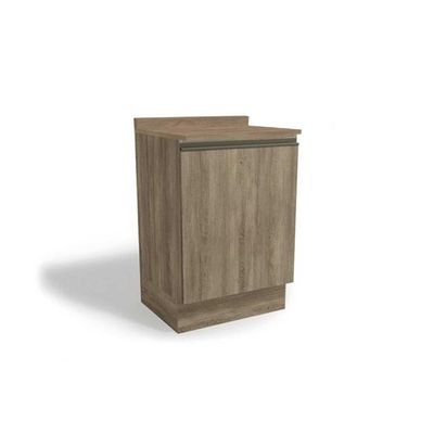 Balcão Cozinha p/ Cooktop c/ Tampo Maxxi G742 c/ 1 Porta 60cm Nogal/Nogal - Kappesberg