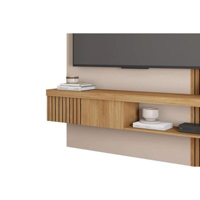 Home p/ TV até 65 Pol Jade Ripada 150x183cm Buriti/Fendi - Caemmun