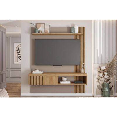Home p/ TV até 65 Pol Jade Ripada 150x183cm Buriti/Fendi - Caemmun