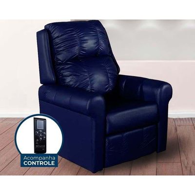 Poltrona Reclinável c/ Massagem p/ Sala MH 1216 Two Way Courano Preto - Herval