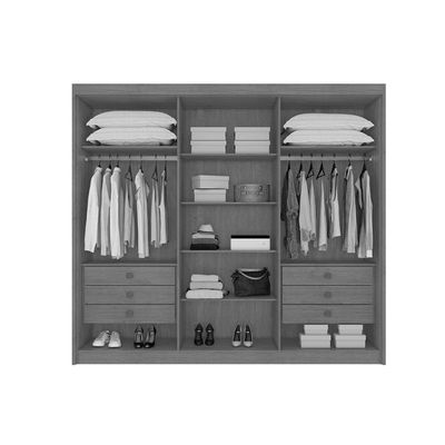 Guarda Roupa 6 Portas Ripadas e 6 Gavetas Portugal Cinamomo - Conquista