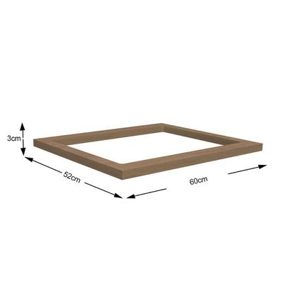 Módulo Cozinha Kappesberg Nox Tampo p/ Balcão Cooktop E604 60cm Nogueira-Kappesberg