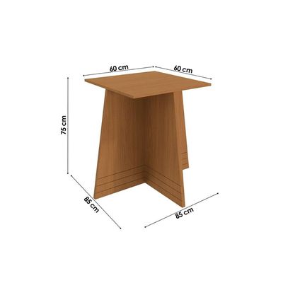 Base de Mesa p/ Cozinha Lótus BA25 Madeirado s/ Tampo Canela - Kappesberg