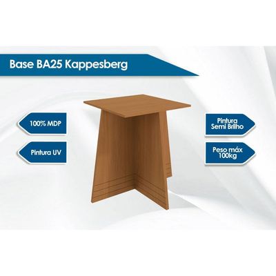 Base de Mesa p/ Cozinha Lótus BA25 Madeirado s/ Tampo Canela - Kappesberg