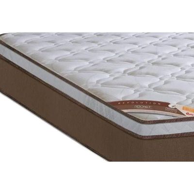Cama Box Queen: Colchão Molas Pocket Ensacadas Castor Revolution + Base CRC Courano White (158x198)