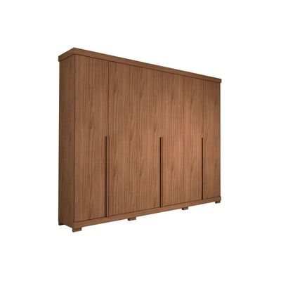 Guarda Roupa 6 Portas e 6 Gavetas c/ Pés Guarapari Cinamomo - Panan