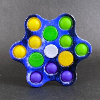 Hand Spinner Pop It Led Luminoso Anti Stress Azul