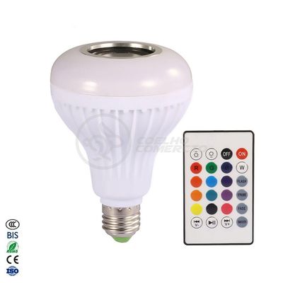 Lâmpada Led 12W E27 Rgb Colorida Com Caixa De Som Bluetooth