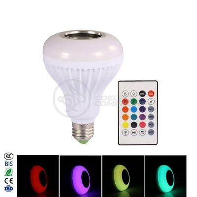 Lâmpada Led 12W E27 Rgb Colorida Com Caixa De Som Bluetooth