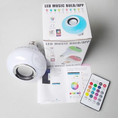 Lâmpada Led 12W E27 Rgb Colorida Com Caixa De Som Bluetooth