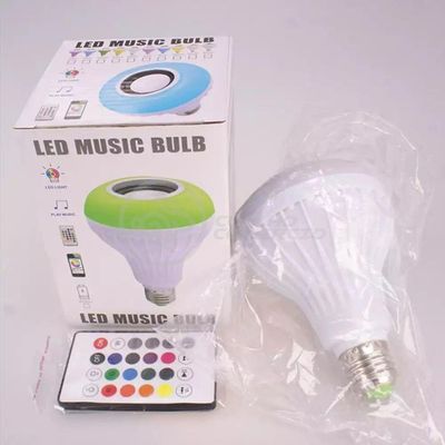 Lâmpada Led 12W E27 Rgb Colorida Com Caixa De Som Bluetooth