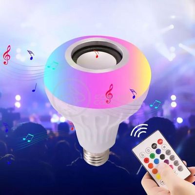 Lâmpada Led 12W E27 Rgb Colorida Com Caixa De Som Bluetooth
