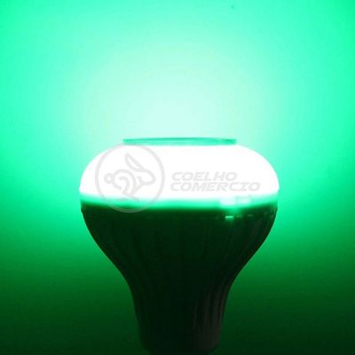 Lâmpada Led 12W E27 Rgb Colorida Com Caixa De Som Bluetooth