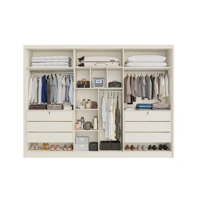 Guarda Roupa 6 Portas e 6 Gavetas Valencia Peroba/Off White - Europa