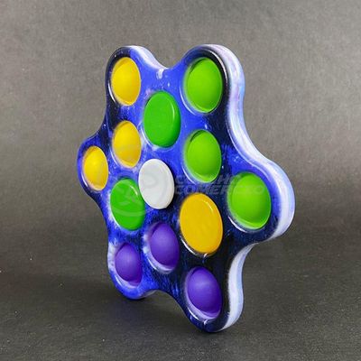Hand Spinner Pop It Led Luminoso Tiktok Sensorial Azul