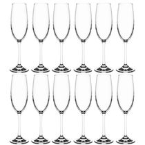 Kit 12 Taças de Champanhe 220ml Espumantes Cristal Copos Tit