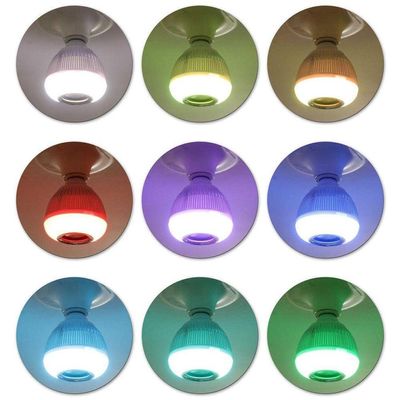 Lâmpada Bluetooth Led 12W Music Rgb Caixa De Som + Controle